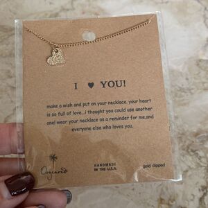 NWT Gold Dipped I ❤️ You Necklace Giftable
